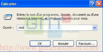 Boîte de dialogue Exécuter