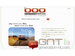 Boo.com ; capture page d'accueil