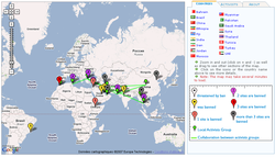Carte censure internet