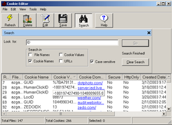 Cookies Editor screen 2