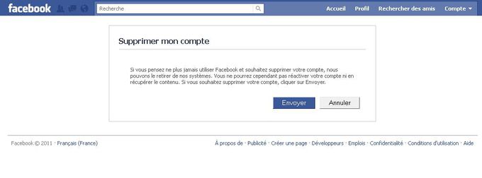 Facebook suppression compte 4