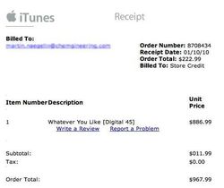 Fausse facture iTunes