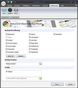 FavBackup screen 2