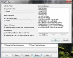 FileSplit screen 1