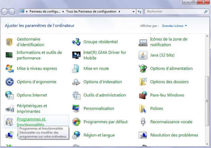 Fonctions inutiles Windows 2
