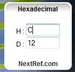 Gadget Convertisseur Hexadécimal