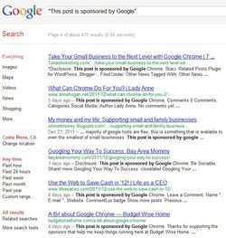 Google - liens sponsoriss