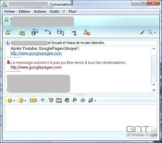 googlepages censure Windows Live Messenger Capture1