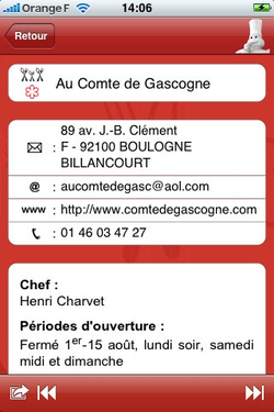 Guide Michelin 2009 iPhone 01