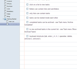 Hub List screen 1