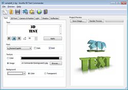 Insofta 3D Text Commander screen 2