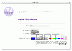 Interface web lampe dal