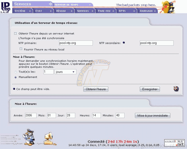 IPCop : Serveur de temps (NTP)