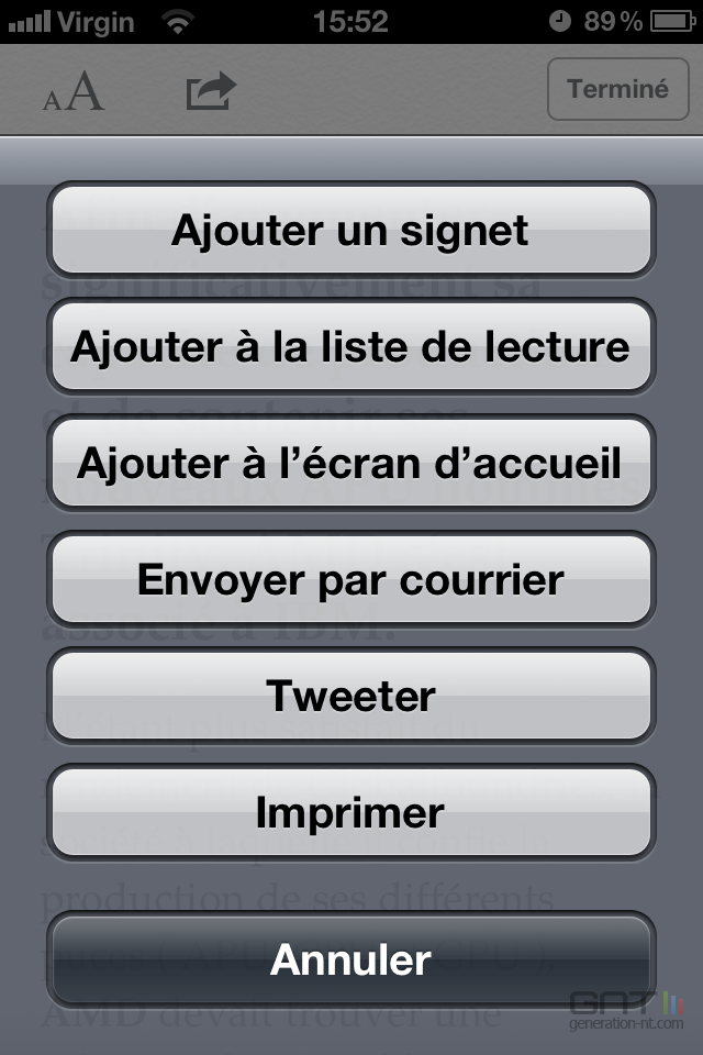 Lecteur Safari 4