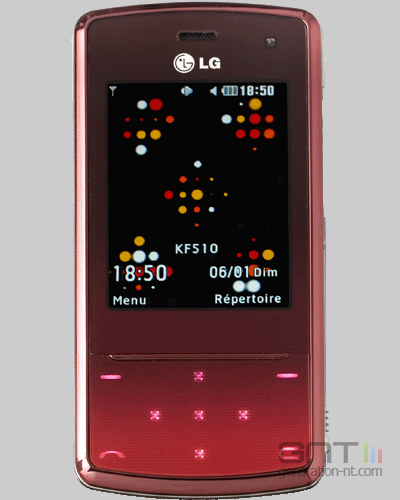 LG KF510 rouge velours