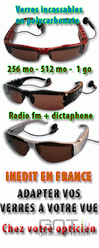 Lunettes mp3 Lunettes mp3