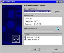 Media Checker screen 2