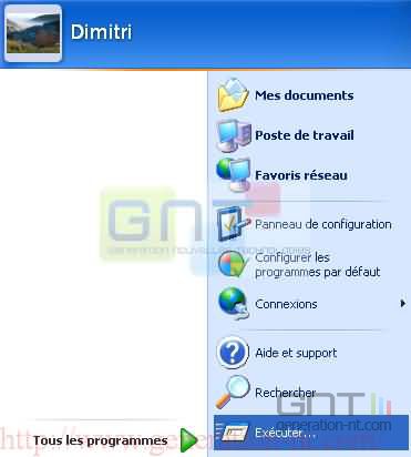 Menu démarrer