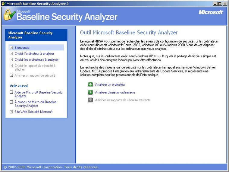 Microsoft Baseline Security Analyser - 1