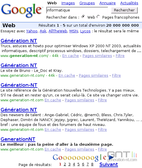 Moteur recherche pertinent