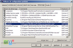msconfig demarrage