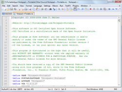 Notepad++ Portable screen 1