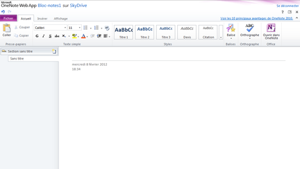 OneNote WebApp