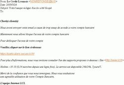 Phishing LCL mai 2009