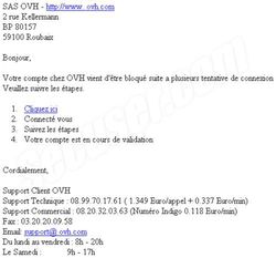 Phishing OVH octobre 2009