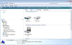 Barre menus Vista 3