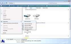 Barre menus Vista 2