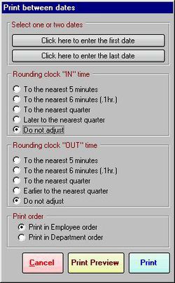 Picture TimeClock screen 1