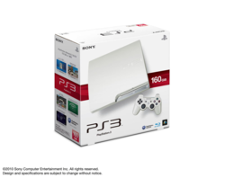 PS3 Slim 160 Go blanc - 1