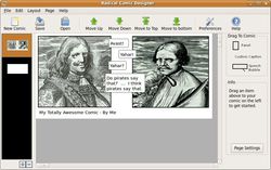 Radical Comic Designer screen
