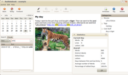 RedNoteBook screen 1