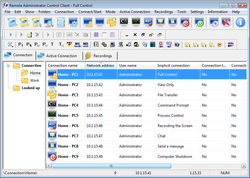 Remote Administrator Control Client screen 2