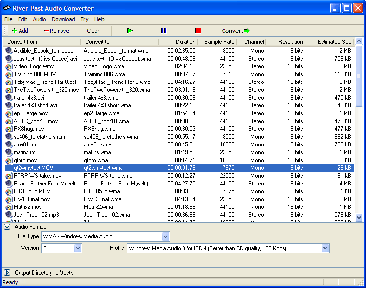 River Past Audio Converter screen 1