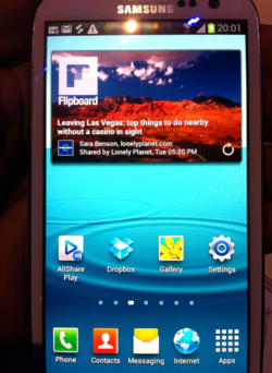 Samsung Galaxy SIII Flipboard