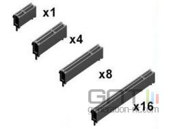 Schéma slot PCI-Express 1x, 4x, 8x et 16x