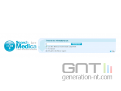 SearchMedica ; page d'accueil