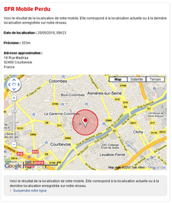 SFR Mobile Perdu