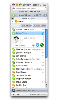 Skype 2.5.0.85 pour Macintosh (362x615)