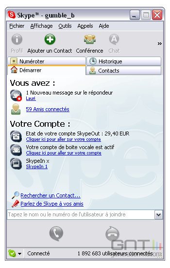 Skype 3.0 pour Windows (350x550)
