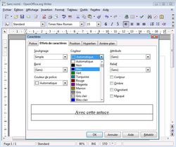 Surligner couleur OpenWriter 3
