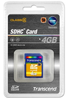 Transcend SDHC 4 Go bo