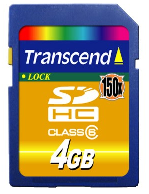Transcend SDHC 4 Go