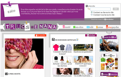 TrucsDeNana ; page d\'accueil