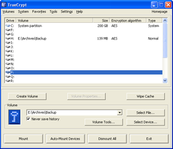 truecrypt screen 1