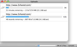 UploadProgress screen 2