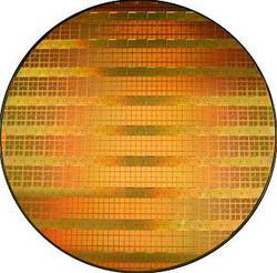 Wafer 300 mm grav&eacute; 45 nm